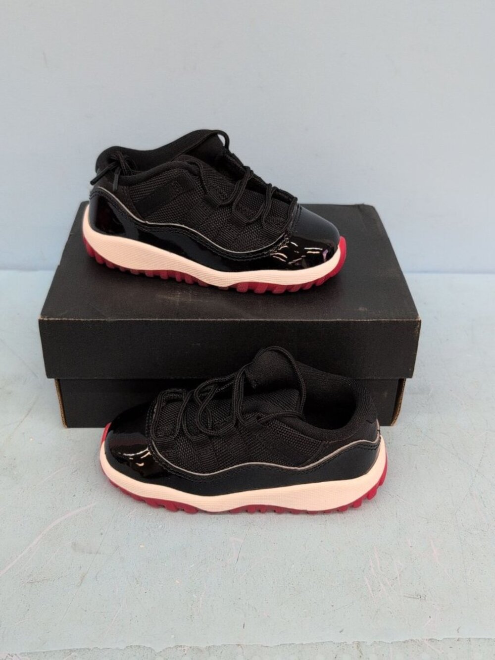 Nike Air Jordan 11 Retro Low Toddler Shoes US 8C Black Red White FV5120-006
